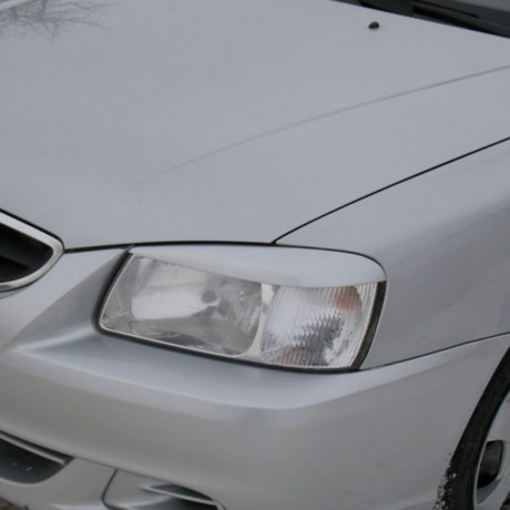 Накладки на фары (реснички) для Hyundai Accent (1999-2012) купить недорого с доставкой в Самара