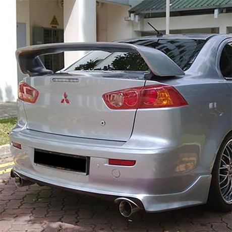 Накладка (юбка) заднего бампера "Zodiak" var №2 (двойной выхлоп) для Mitsubishi Lancer X (2007-2016) купить недорого с доставкой в Самара